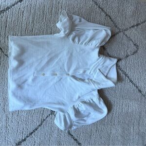 Express White Ribbed Knit Top